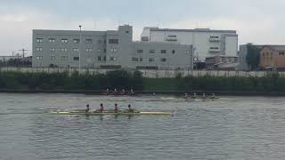 20180906 全日本大学選手権大会 M4+(S丸野、関口、渡辺、B福田) 予選 併走ビデオ