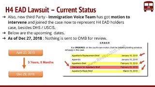 H4 EAD Rule Lawsuit Full History 2015 to Dec 2018   Rule Revoke Info