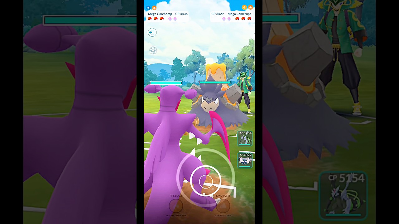 ✨️Мега Камерупт против✨️Мега Гарчомп PVP-битва в Pokémon GO