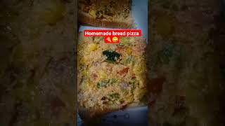 homemade bread pizza 🍕#food #recipe#pizza#cooking #shortsfeed#cooking#short