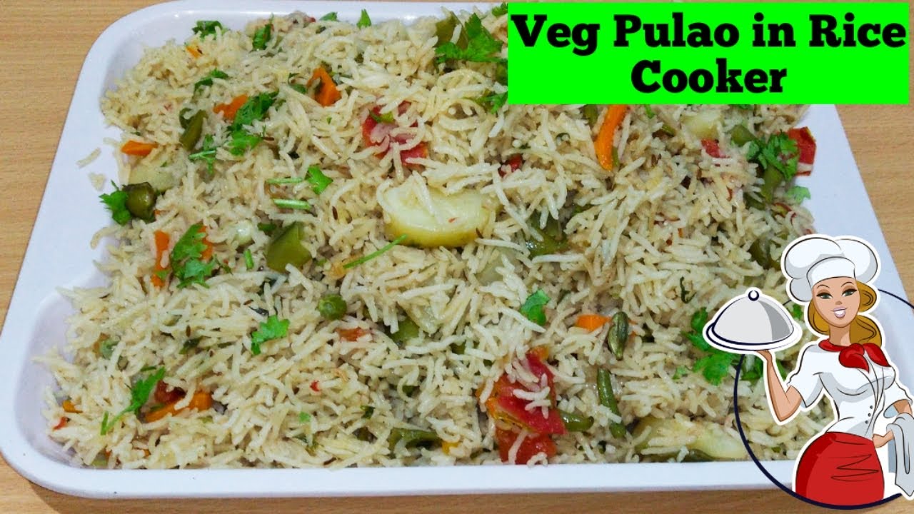 Easy Veg Pulao in Electric Rice Cooker/ Pulao in cooker / Rice cooker