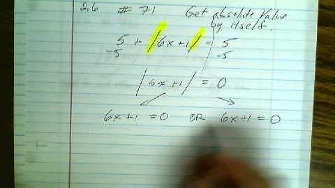 Intermediate Algebra: Solving Absolute Value Equations