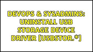 Famous DevOps & SysAdmins: Uninstall USB storage device driver [USBSTOR.\*] Net Worth