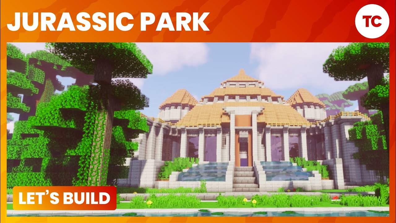 Let's Build Jurassic Park! - Ep 5 Visitor Center Finished! - Minecraft PC -  YouTube