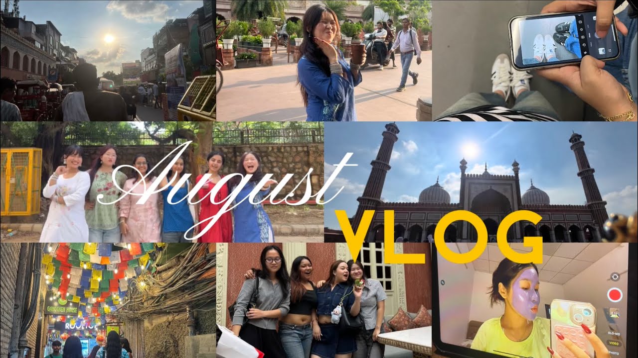 August Vlog✨| cafe hopping, went to📍Jama Masjid, skincare and many more:)