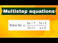 How to solve multistep equations (Algebra)