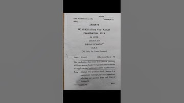 B.Com. Indian economy ECONA 314 -SPU MANDI QUESTION PAPER 2025 #finalyearexam