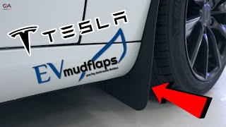 Tesla Model 3 Paint problem = Check out the solution: Ev Mud Flaps! 