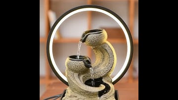 Đài phun nước mini để bàn tĩnh lặng với đèn LED chạy bằng USB