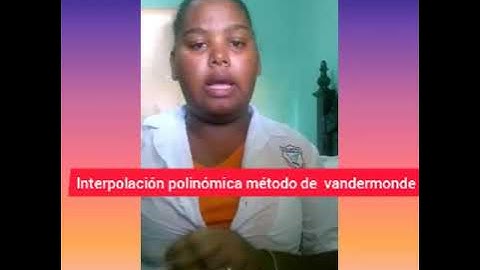 Interpolación política método de vandermonde