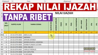 Cara Menghitung Persentase Nilai Raport dan Nilai Ujian Akhir di Ms Excel