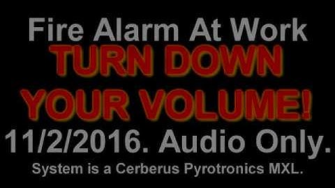Fire Alarm Sounds At Work, 11/2/2016