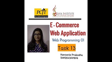 Web Programming 01 e Shop| Task 13 | 1st Year | Java Institute