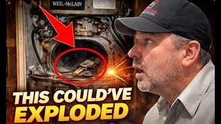 Handyman Nearly Blew Up This Weil-McLain Boiler | Emergency Repair by Local Plumber