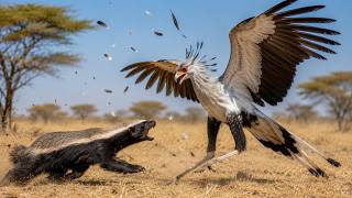 Honey Badger vs. Secretary Bird | The Unexpected Wildlife Battle