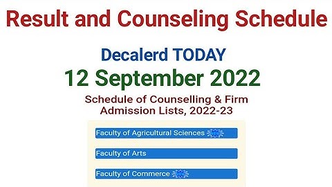 Result & Counseliing schdeule Of Various Courses Declared By Amu Today 12 September 2022