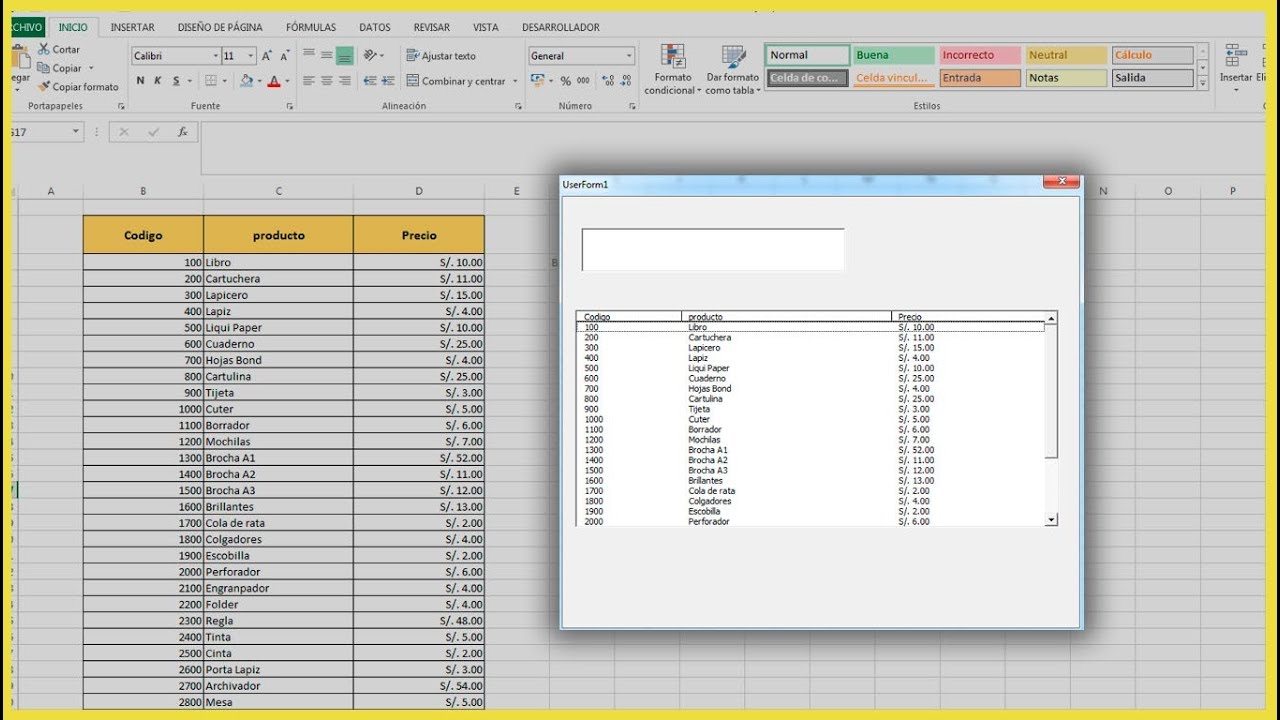 Insertar tabla excel en word