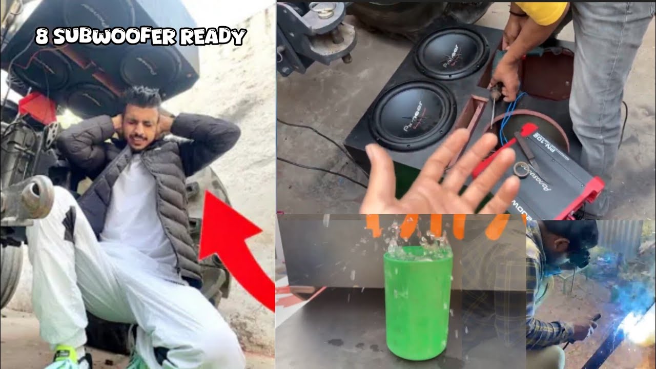 🤯8 Subwoofer Ready High End Music System || panasound mono D class 7200w🔋|| #music #nishu #pioneer