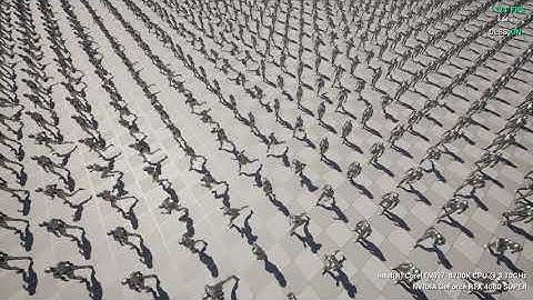 VAMP 2.3 Preview - 10000 Skeletal Meshes running fully onto the GPU