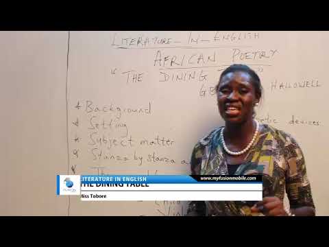The dining table  (SS 2, JAMB, WAEC, NECO, Post-UTME, NABTEB)