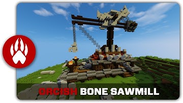 Minecraft Building Tutorial : How to build an Orcish Bone Sawmill