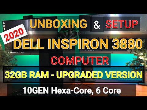 2020 DELL INSPIRON 3880 DESKTOP COMPUTER, 32GB RAM, INTEL 6 CORE UNBOXING