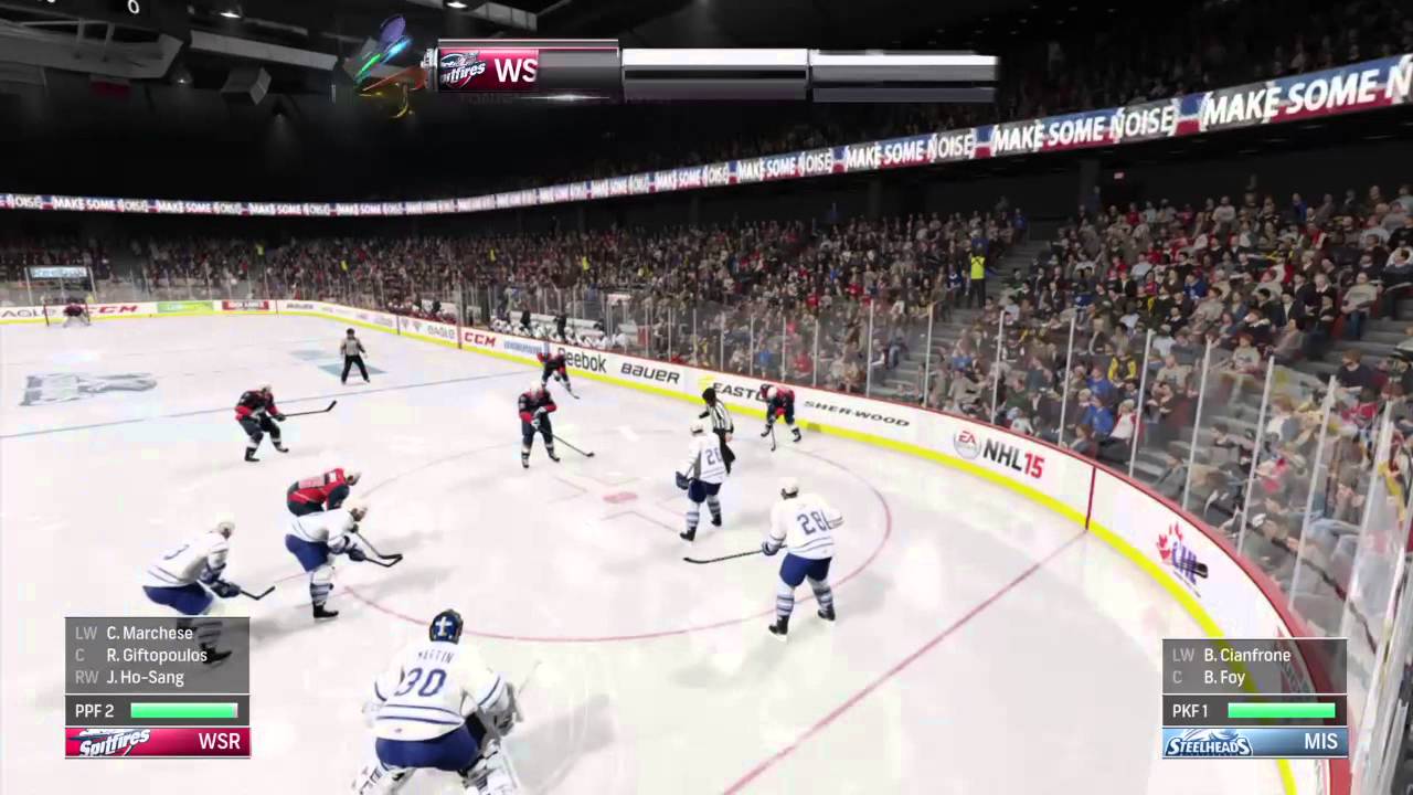 Nhl 15 Gameplay Windsor Spitfires VS Mississauga Steelheads (NO COMMENTARY)