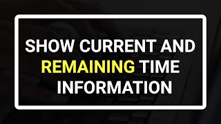Show current and remaining time information shortcut key in VLC Player