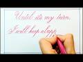 Beautiful handwriting practice