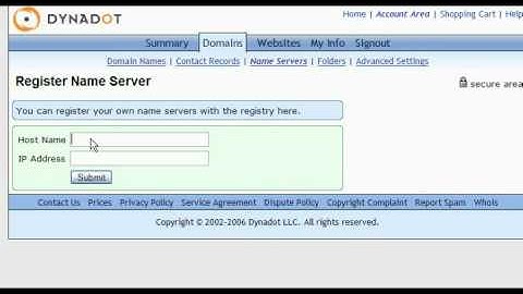 WebHosting Break Presents: Creating a Private Nameserver at Dynadot.com