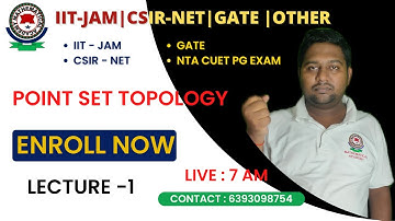 Point Set Topology | Real Analysis  | IIT JAM | CSIR-NET | GATE | OTHER | Lecture - 1 | Ajay Sir