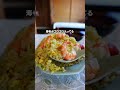 拳サイズの唐揚げに海老どっさり炒飯