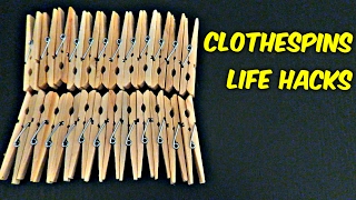 6 Clothespins Life Hacks