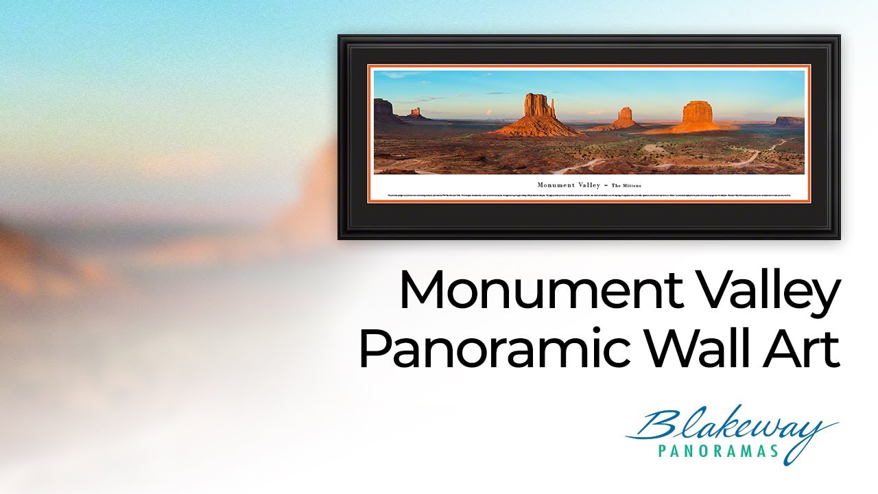 Monument Valley Panoramic Art Print - Mitten Buttes Blakeway Panoramas Wall Decor - MV3