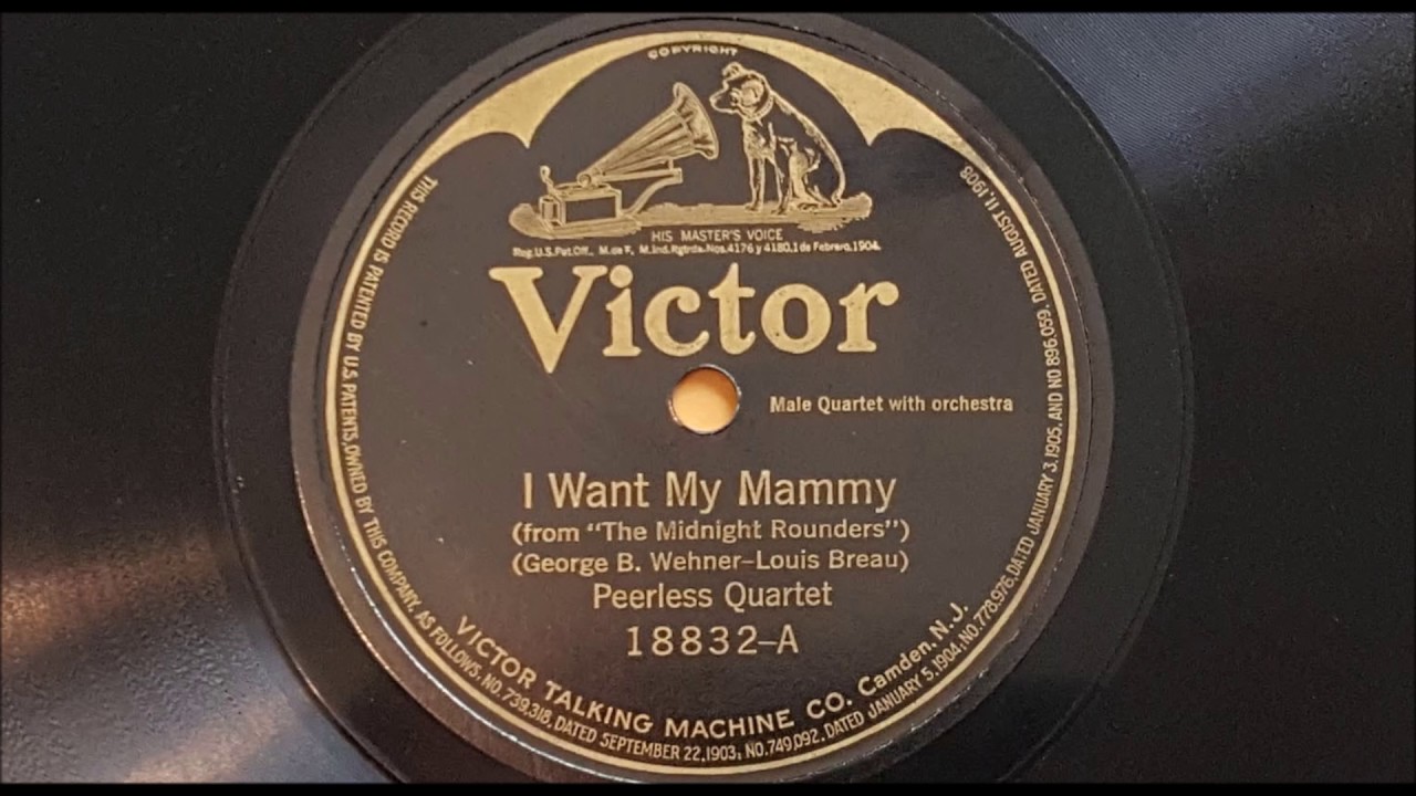 Peerless Quartet I Want My Mammy (1921) YouTube