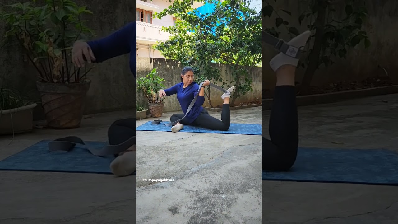 Ek pada Rajkapotasana/ one legged king Pigeon pose (modification for begginers) 