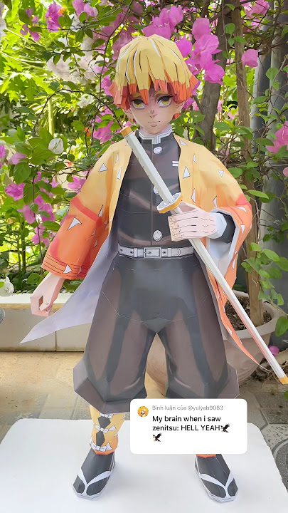 Zenitsu papercraft demon slayer infinity castle movie #demonslayer #kimetsunoyaiba #zenitsu #shorts