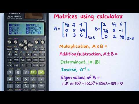 Complete matrices 💯  in scientific calculator|  Must watch before going to exam | Calculator Tricks
