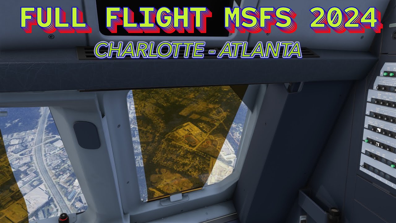 Relaxing Daytime Flight ✈️ Charlotte (CLT) to Atlanta (ATL) | Fly With Me