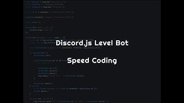 NodeJS & MongoDB | Discord.js | Level Bot | Speed Coding