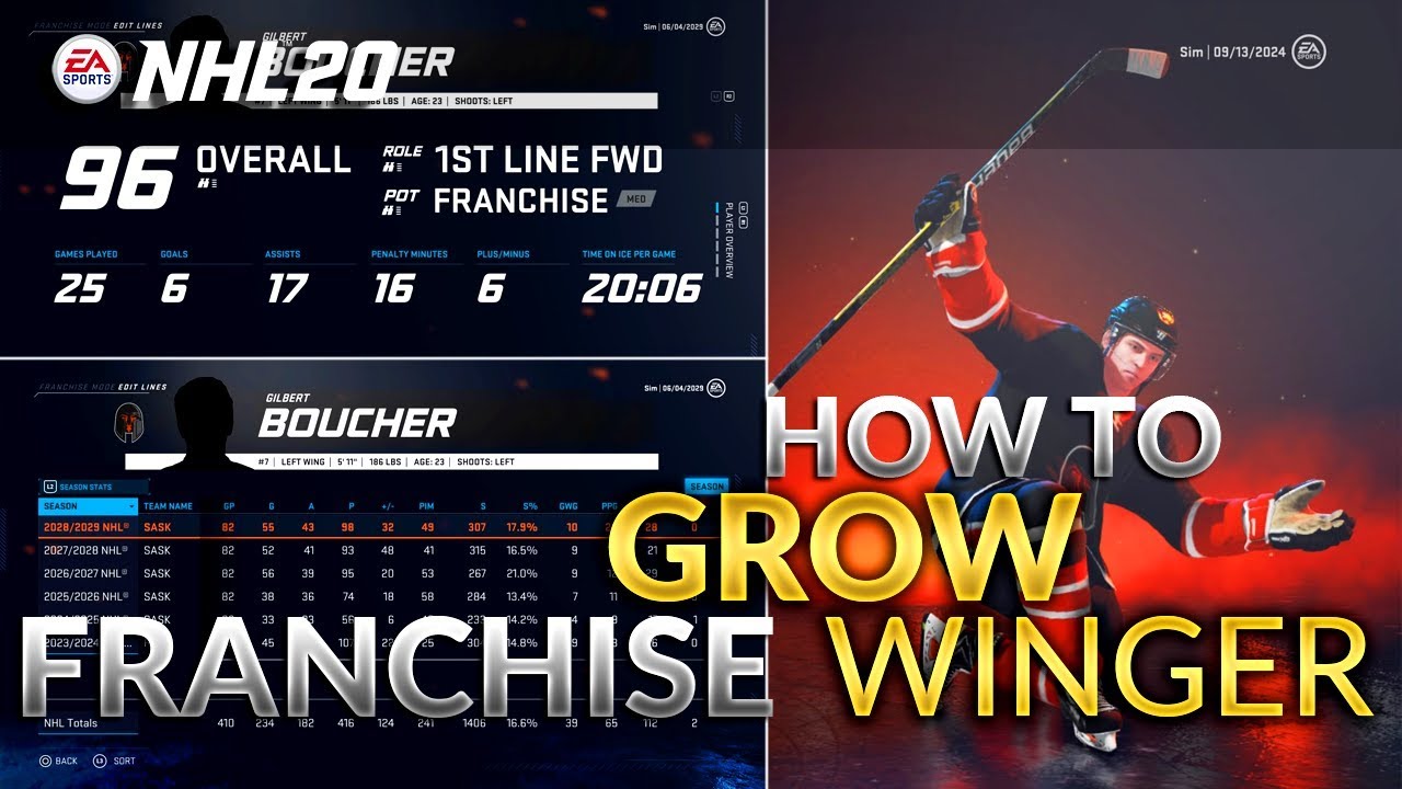 NHL 20 | How To Grow A Franchise Potential Forward [ Winger ]