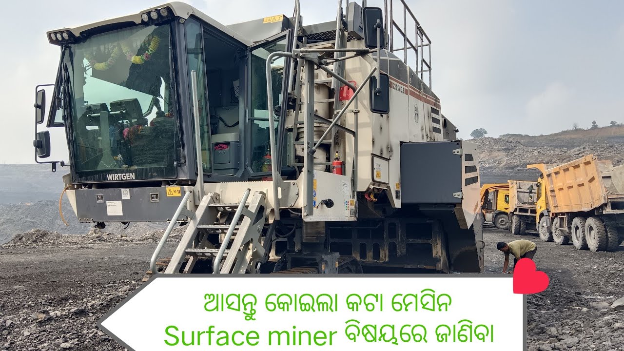 Ananta OCP coal mines Jagannath area Talcher. Coal cutting machine Surface miner.
