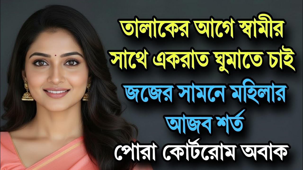 এক নারী জজের সামনে কেন এমন শর্ত রাখলেন যখন তিনি নিজেই তালাক চান?  সবাইকে অবাক করে দিলো..... 
