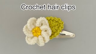 Easy Crochet Flower Hair Clip
