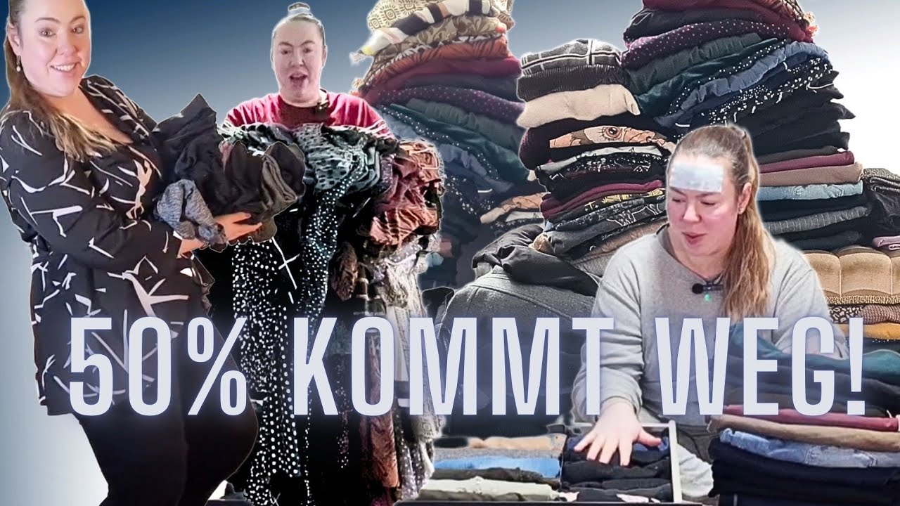 4,5h Kleiderschrank ausmisten ✨️ ALLES anprobieren & organisieren | Vorher / Nachher | body doubling