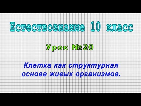 Естествознание 10 класс (Урок№20 - Клетка как структурная основа живых организмов.)