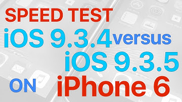 iPhone 6 : iOS 9.3.4 vs iOS 9.3.5 Build 13G36 Speed Test