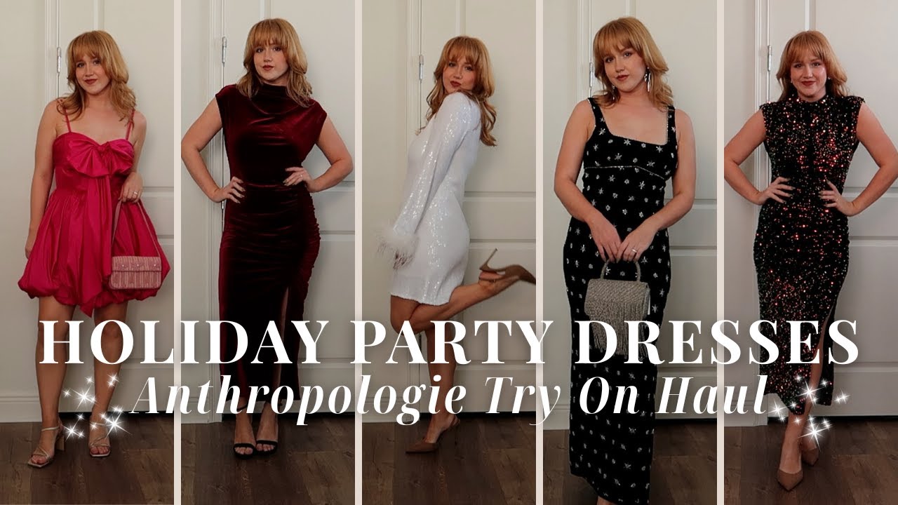 Anthropologie Holiday Party Dress Haul🎄✨