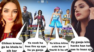 Joining random squad naughty cute girls👩🏻‍🦳like a bot🤣 | Again full tabahi with m249 must watch!