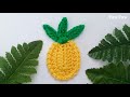 Crochet Pineapple Applique I Crochet Fruit Applique Crochet Pineapple Applique I Crochet Fruit Applique